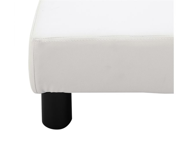 Apoio para os Pés Pele Sintética e Plástico HOMCOM, casa - quarto Branco