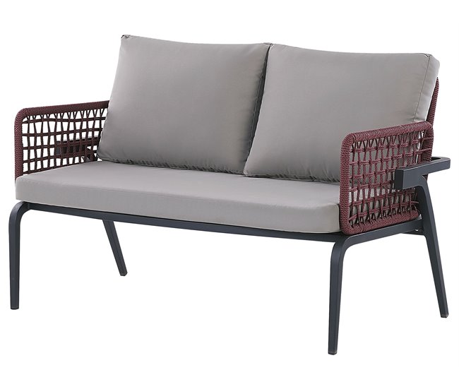 Beliani Conjunto lounge SCIACCA Cinza