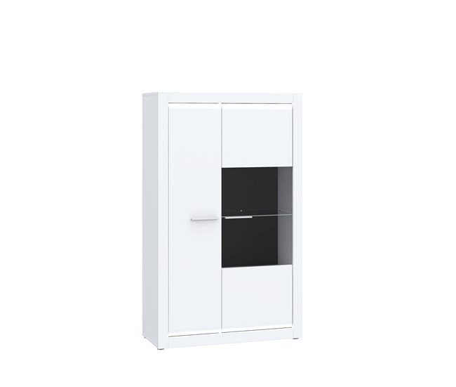 Vitrine dupla branco brilhante LIVING Branco Brillo
