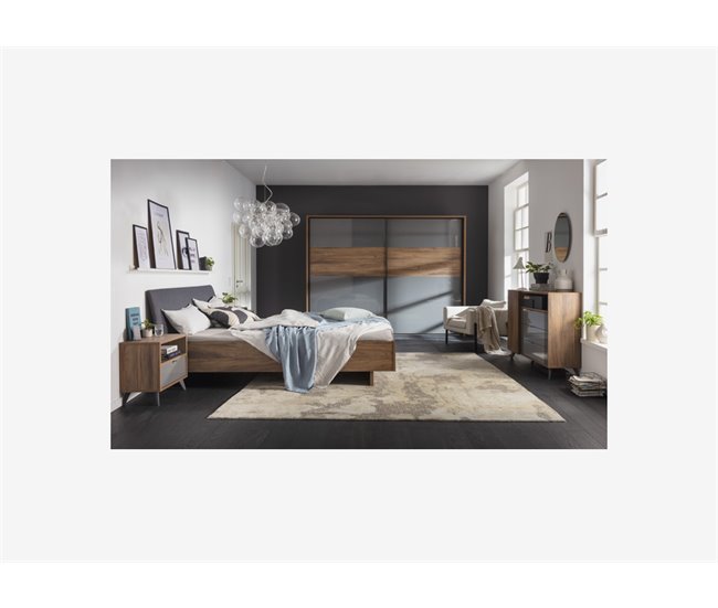 Roupeiro INFINITO portas deslizantes 250x220cm cinza Cinza