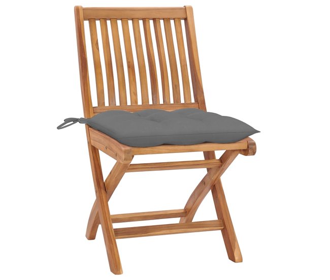 Cadeiras de jardim - cadeiras de exterior dobráveis c/ almofadões 8 pcs teca maciça