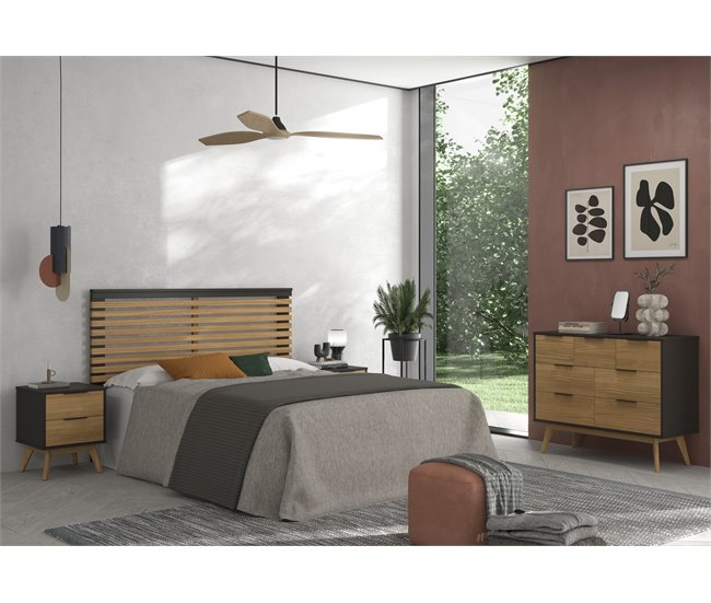 Cômoda de 120cm com 4 gavetas grandes e 3 gavetas pequenas LAVIS Carvalho
