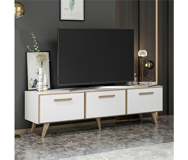 Mobiliário de TV Brønderslev aglomerado 160 Branco