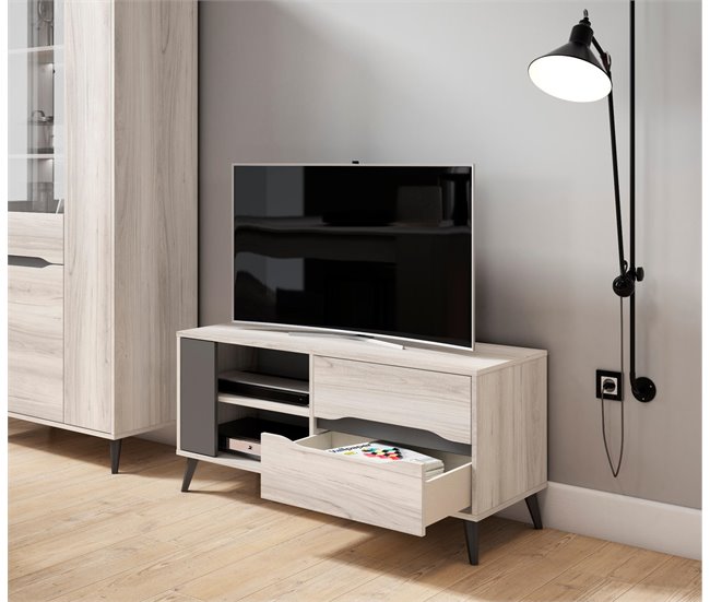  Suporte de TV para sala de estar 113 Cinza