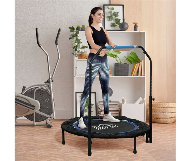 Trampolim Fitness Aço, PP e Tecido Oxford HOMCOM Azul