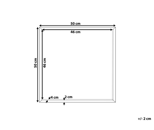 Beliani Espejo BRIGNOLES 50x4 Branco