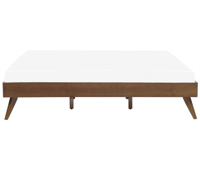 Beliani Cama com estrado MDF BERRIC Castanho