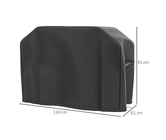 Capa Protetora para Barbecue Tecido Oxford Outsunny Preto