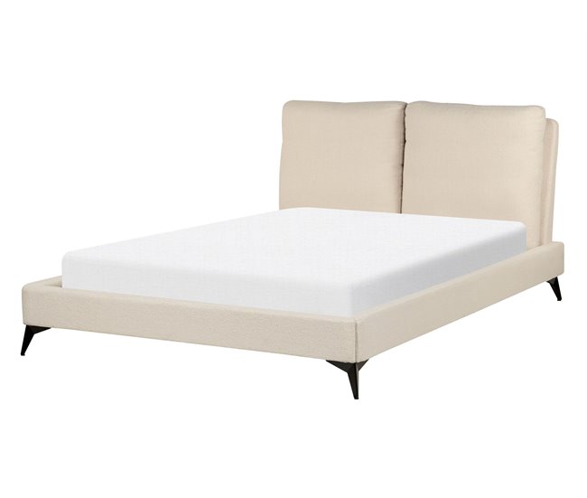 Beliani Cama Bouclé MELLE 155x240 Bege