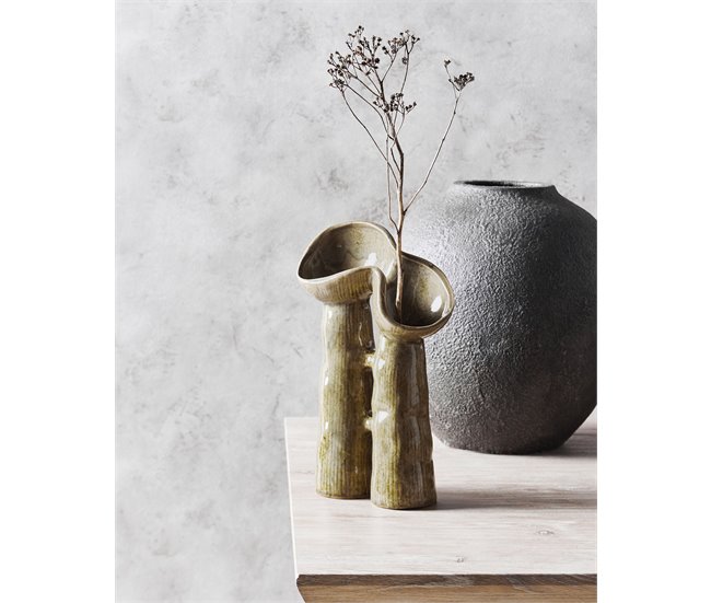 Beliani Jarro de flores WATERPOPPY Verde