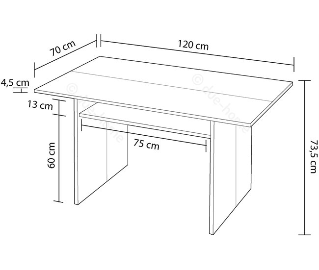 Mesa de cozinha extensível ANNA Cimento