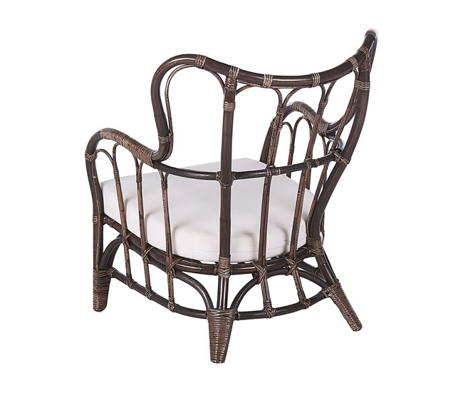 Beliani Conjunto lounge Rattan/vime BRINDISI Castanho
