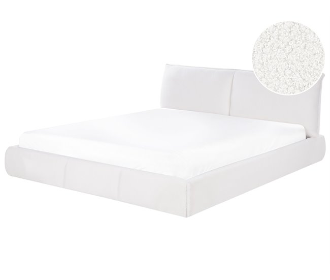 Beliani Cama Bouclé VINAY 196x233 Bege