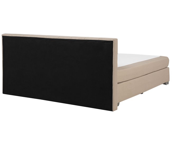 Beliani Cama continental Poliéster ADMIRAL 190x215 Areia