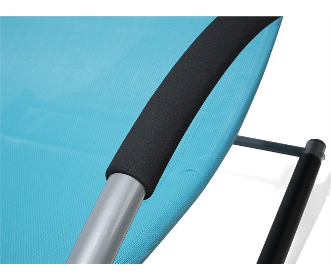 Beliani Cadeira lounge/relax CARANO Azul