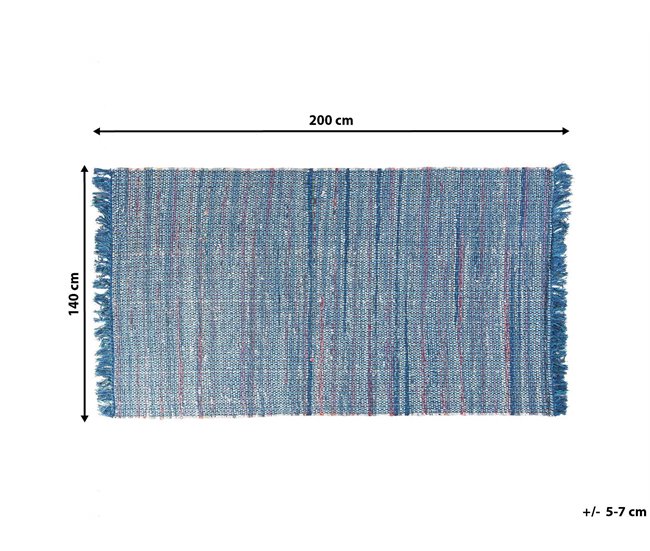Beliani De pelo corto BESNI 140x200 Azul Marino