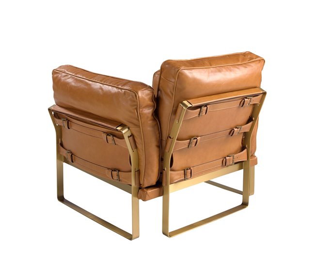 Poltrona de couro Camel Camel