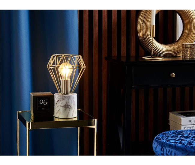 Beliani Lámpara de mesa MOONI Dourado