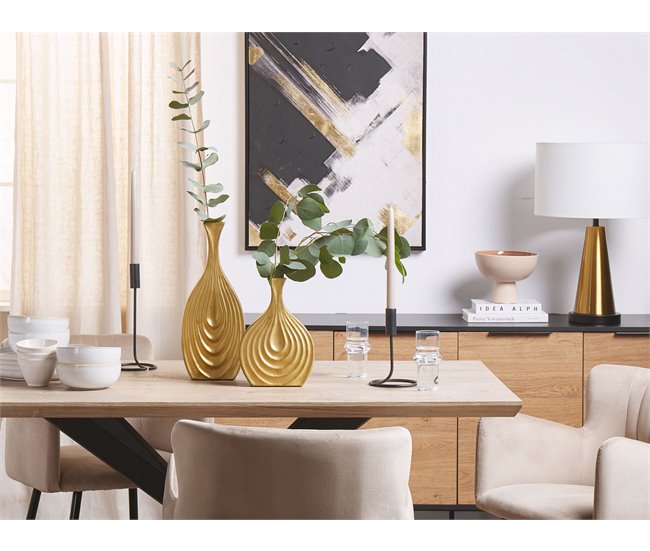 Beliani Jarro decorativo THAPSUS Dourado