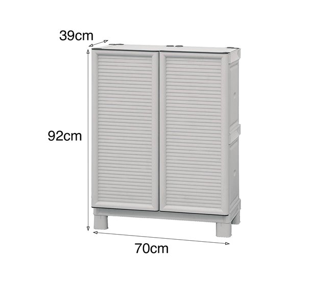 Armário exterior em PVC Cinza