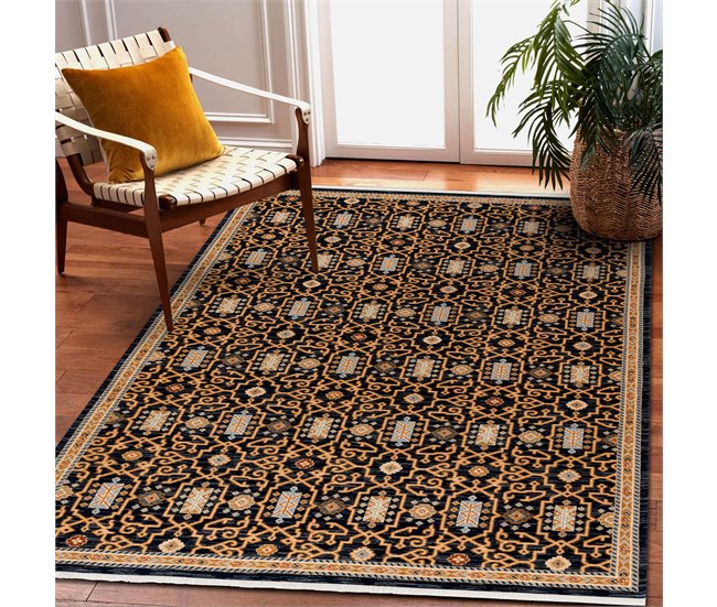 Tapete KESHAN franjas oriental clássico 7680/53511 250x340 Castanho