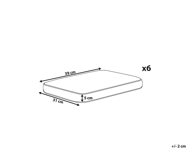 Beliani Almofada de assento para exterior TOLVE Verde