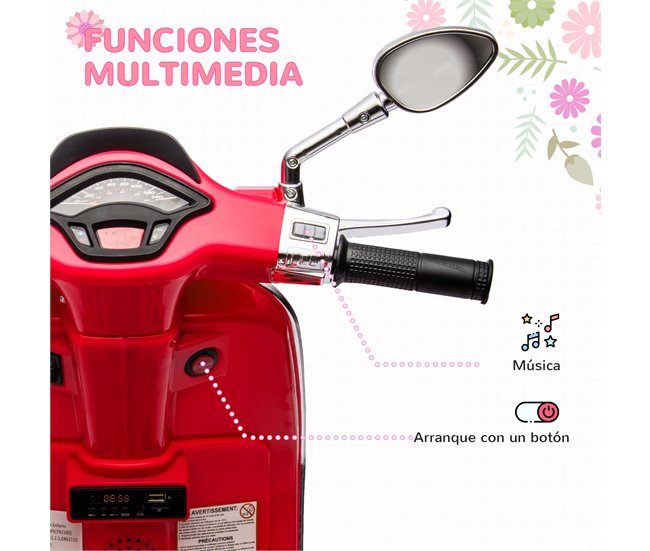 Moto para Crianças PP, Metal AIYAPLAY Vermelho