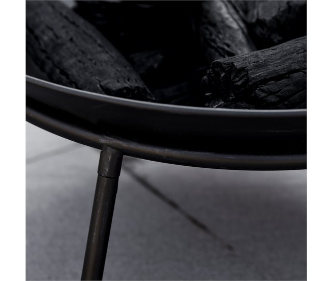 Braseiro de Exterior Metal Outsunny Preto
