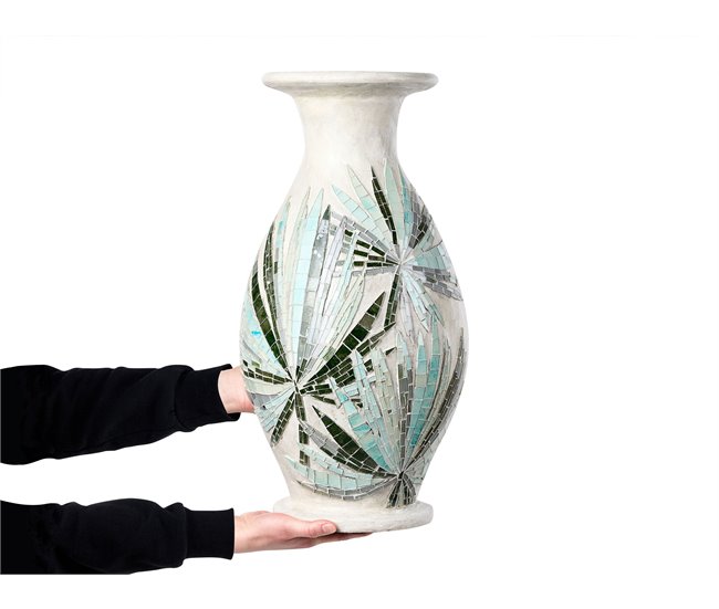 Beliani Jarrón decorativo RAWAS Creme