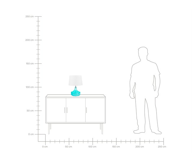 Beliani Candeeiro de mesa ERZEN Azul