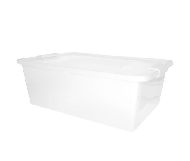 Curver Caixa de arrumação com tampa Bi-Box 26L Branco