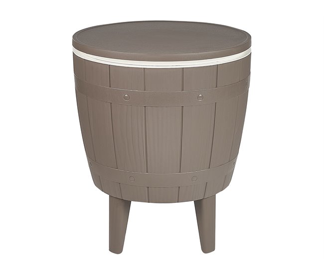 Beliani Mesa de jardim SILG 49x49 Cinza Escuro