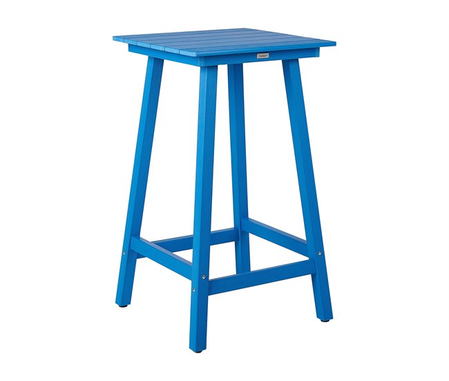 Beliani Mesa de bar ADIRONDACK 59x59 Azul