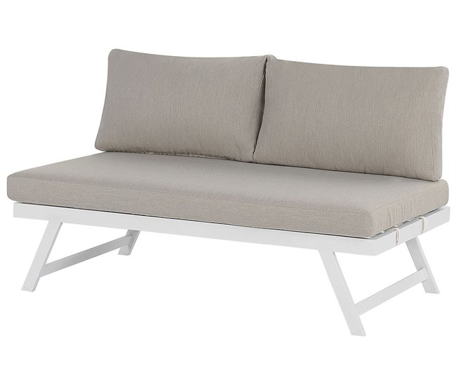 Beliani Conjunto lounge COCCORINO Cinza Escuro