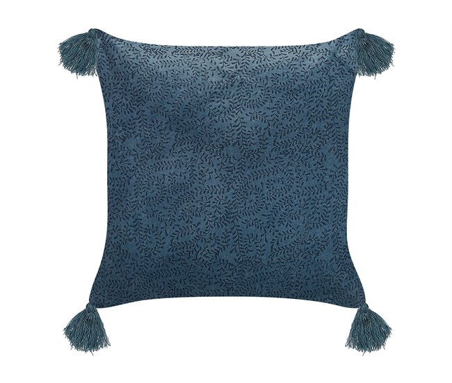 Beliani Cojín decorativo SETARIA Azul