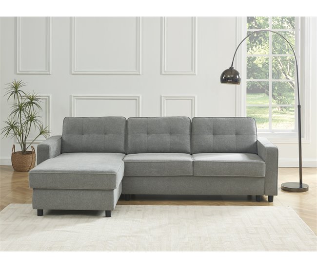 Chaise longue CIAN reversível 3 lugares cinza Cinza
