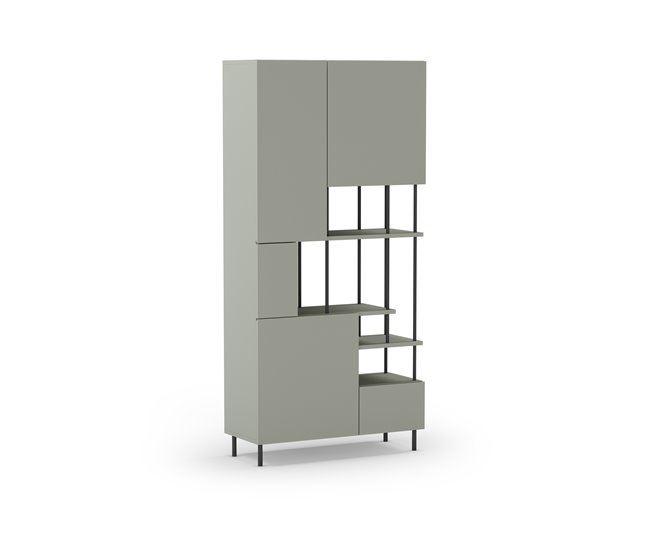 Estante PERLA 5 portas Verde