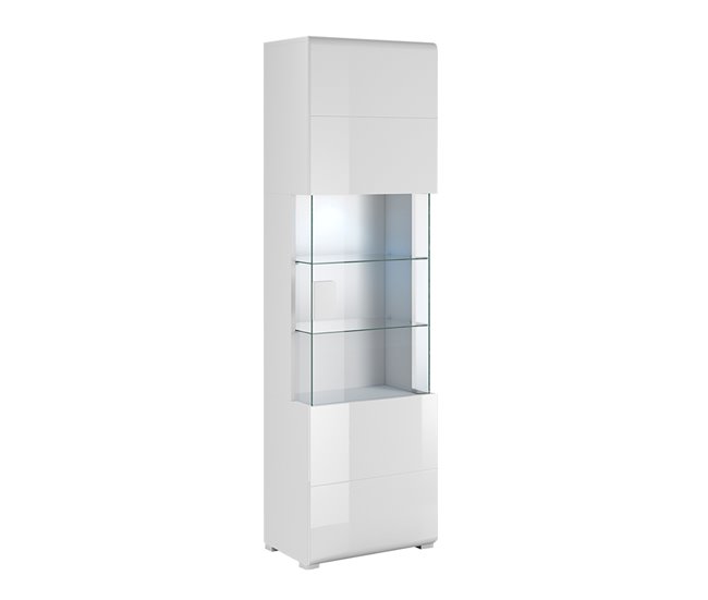 Vitrina de 1 porta com LED Jules 61 Branco