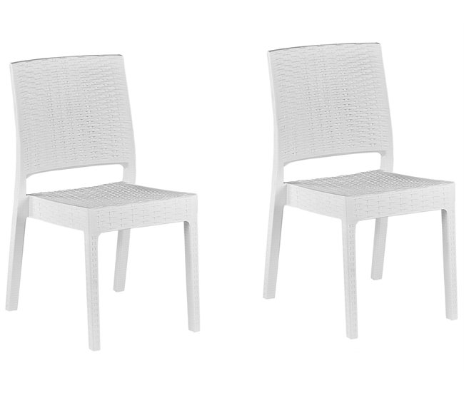 Beliani Cadeira de jardim FOSSANO Branco