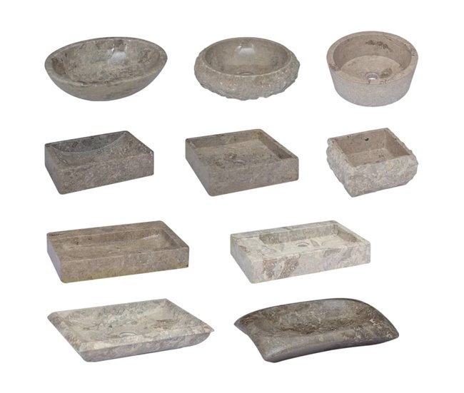 Lavatório - Lavabo - Pia de banheiro Cinza