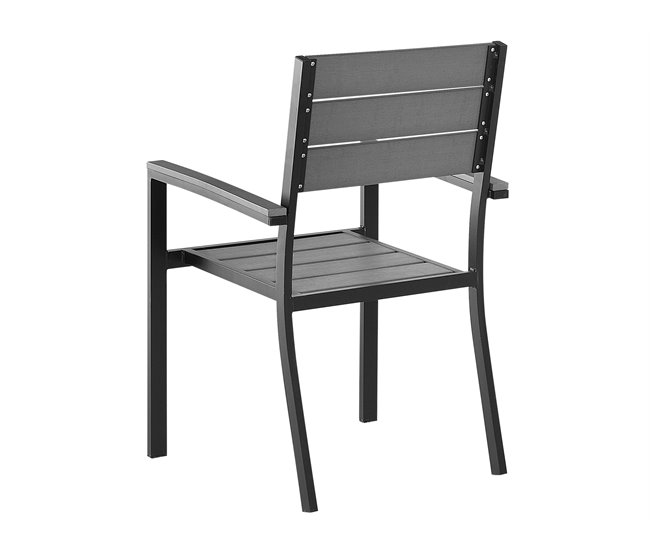Beliani Silla de jardín PRATO Cinza