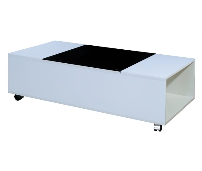 Mesa de centro elevável branco SAM Branco/ Preto