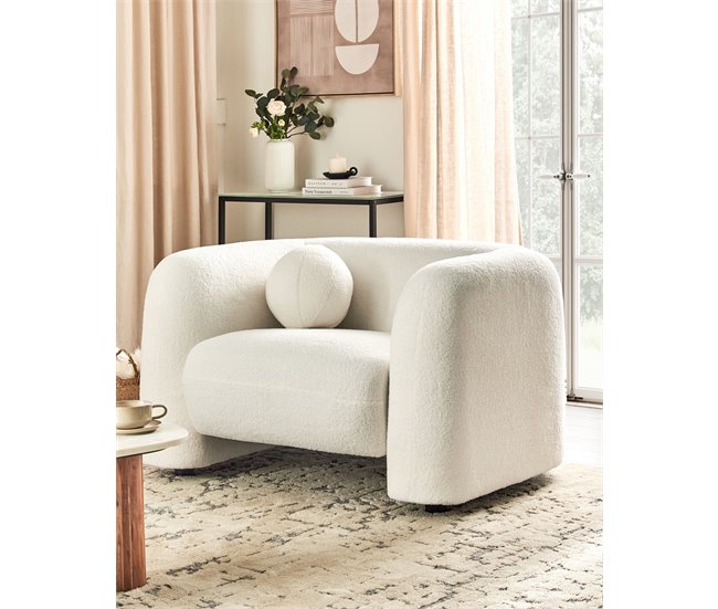 Beliani Poltrona LEIREN Branco