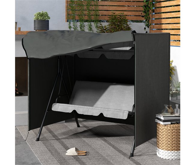 Capa para Móveis de Jardim Tecido Oxford Outsunny Cinza
