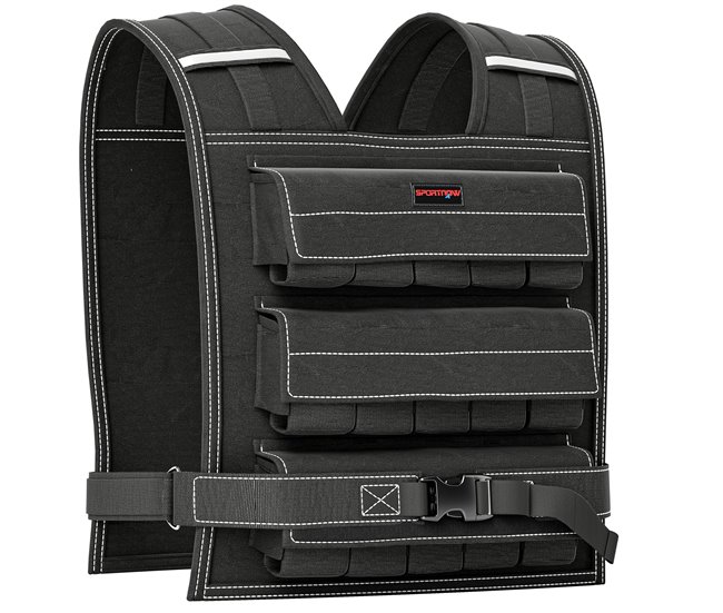 Colete de Pesos Tecido Oxford e Metal SPORTNOW Preto