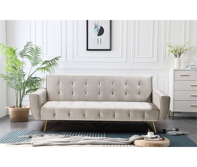 Sofá Cama Niki 210cm Cinza