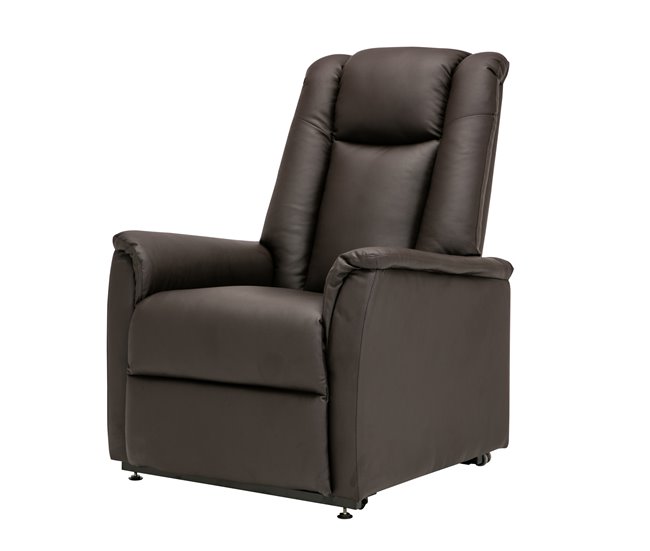Poltrona relax elétrica pele sintética MAX Chocolate