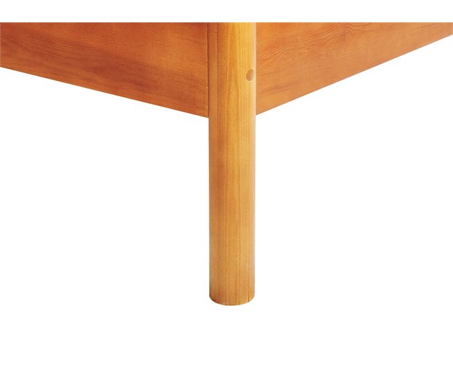 Beliani Cama com estrado Pinho BARRET 176x209 Castanho