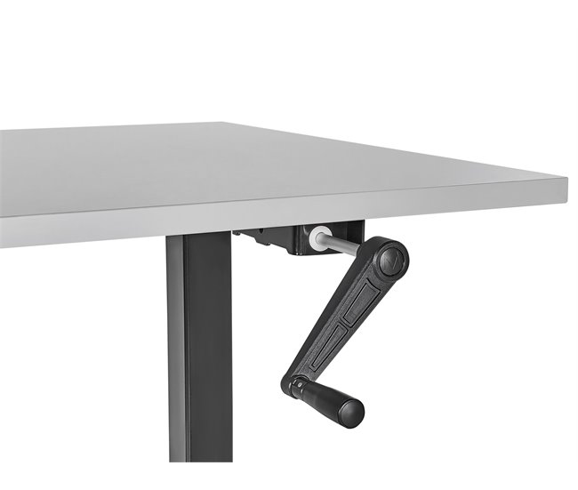 Beliani Escritorio de altura regulable manual DESTINES 120x72 Branco