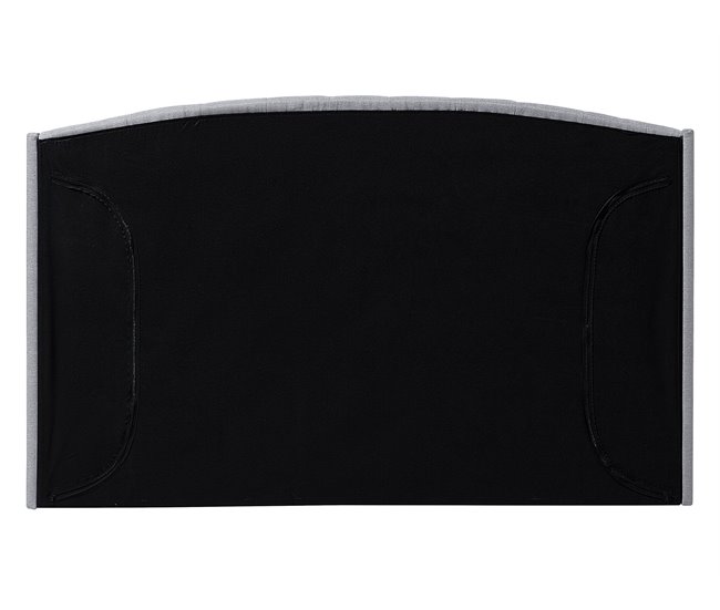 Beliani Cama com estrado Poliéster BORDEAUX 149x221 Cinza Claro